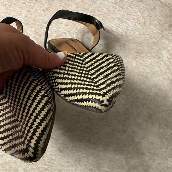 Lucky Brand -- Black/Tan Woven Women's Flats Size 8.5 - Picture 6 of 10